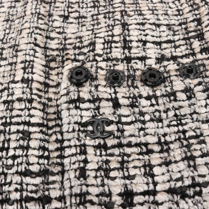 Chanel Dress Coco Mark Tweed Rayon Wool Dress Women's Used A
