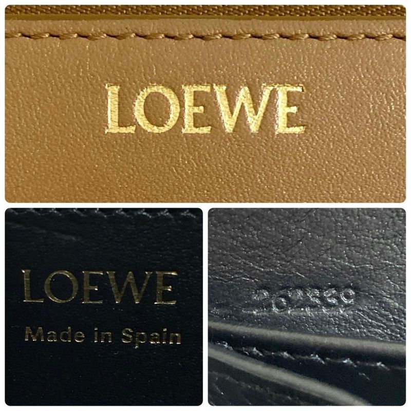 Loewe Knot Zip Around Wallet Camel