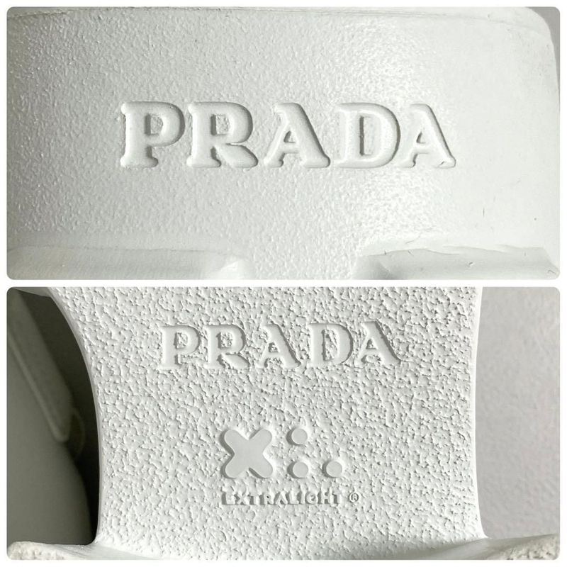 Prada Monolith Brushed Leather Loafers 36 White