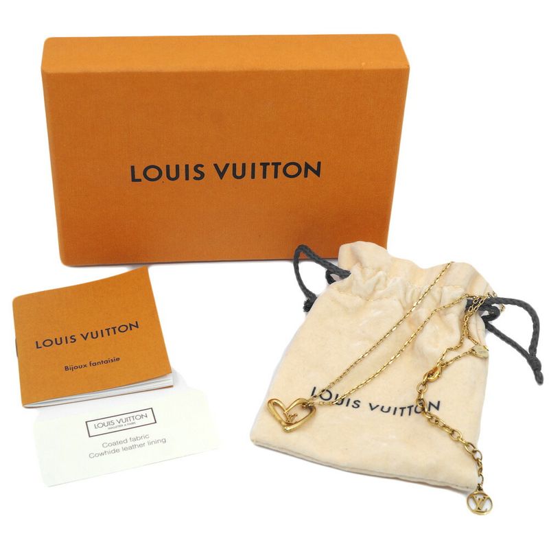 Louis Vuitton M00465 Collier Heart Foreign Love Necklace Gold Approx