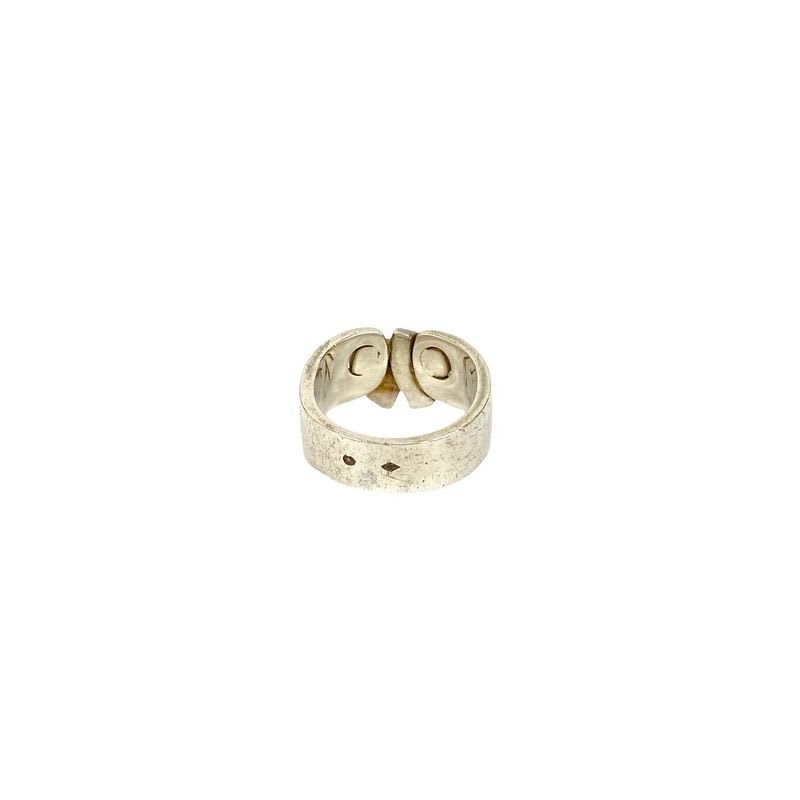 Hermes Russet Ring Ribbon Motif Silver 925 No 12 Accessories Small Items