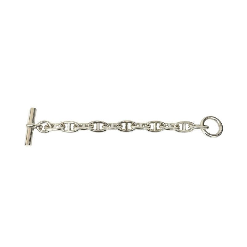 Hermes Margiela Period Chaine D'ancre TGM 11 Frames Silver 925 Bracelet Chain