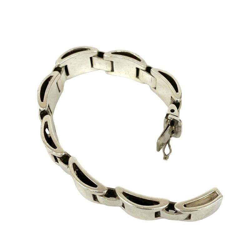 Hermes Luna Park Silver 925 Bracelet Bangle Accessories 28629