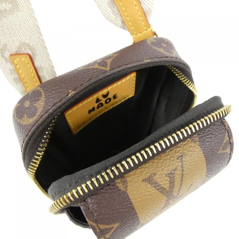 Louis Vuitton Monogram Stripe (LV Squared) Double Phone Pouch M81005 Shoulder