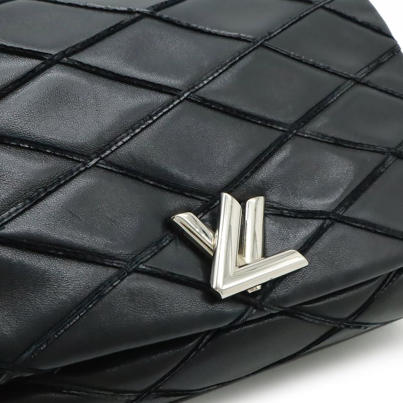 Louis Vuitton Maltage Go-14mm (0.55in) Chain Bag Shoulder Bag Leather Noir