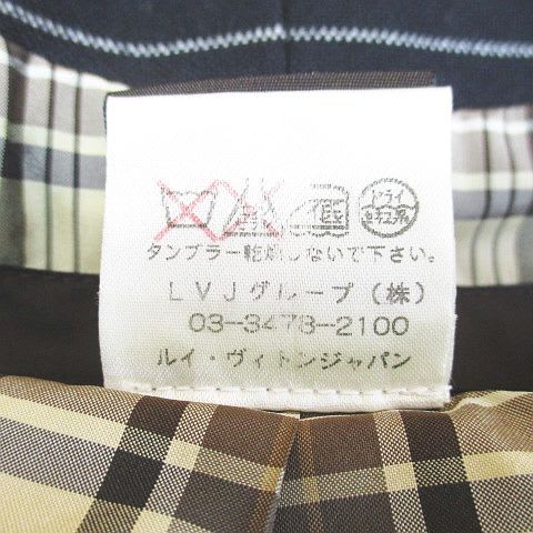 Louis Vuitton Striped Jacket Cashmere Blend 40 Navy Hair Wool