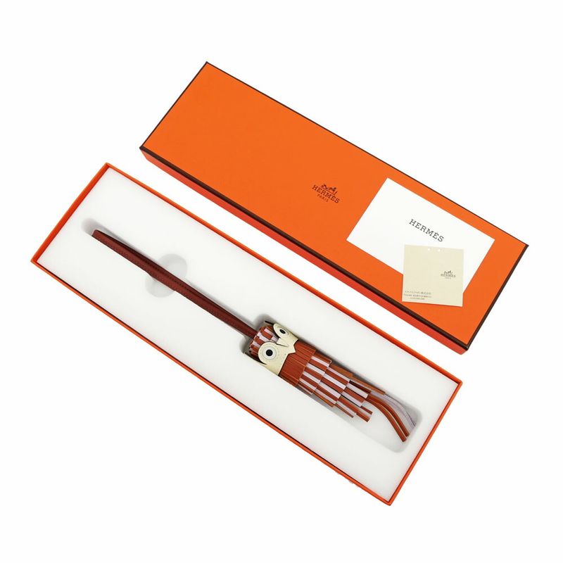 Hermes Shuette Owl Charm W Engraved Key Holder Accessories Miscellaneous