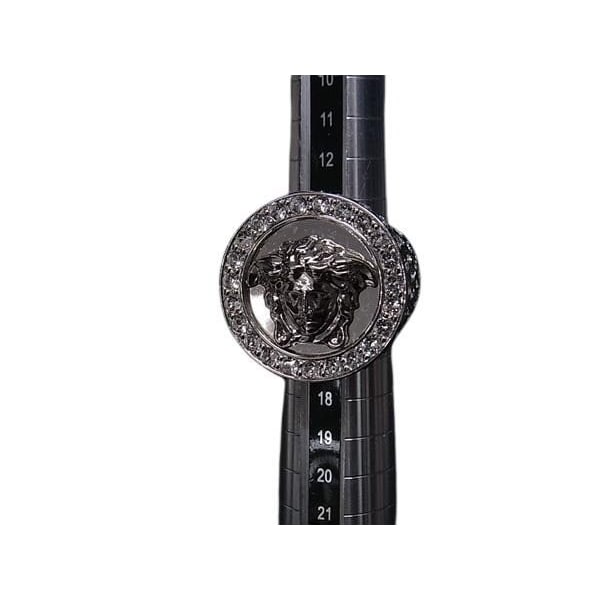 Versace Ring Medusa Silver Metal Unisex Rhinestone