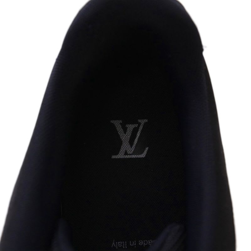 Louis Vuitton Millennium Line Sneakers 9 Silver Color Black KH