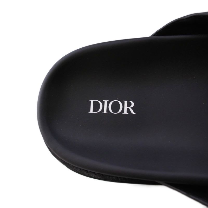 Dior Homme Diamond Logo Sandals Slippers 43 Black