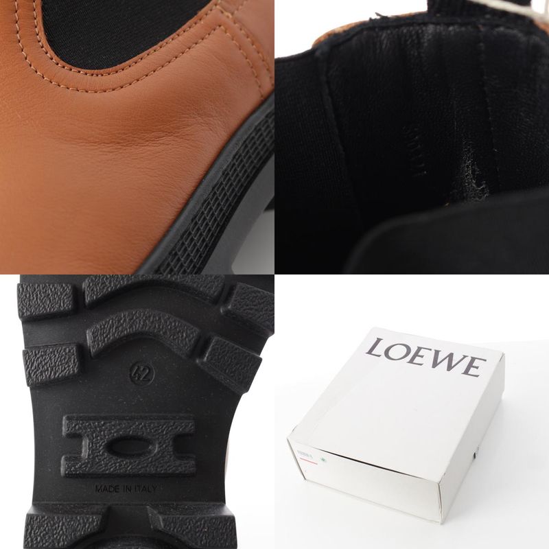 Loewe Leather Side Gore Volume Sole Chelsea Boots Ankle Short Shoes M816s05x03
