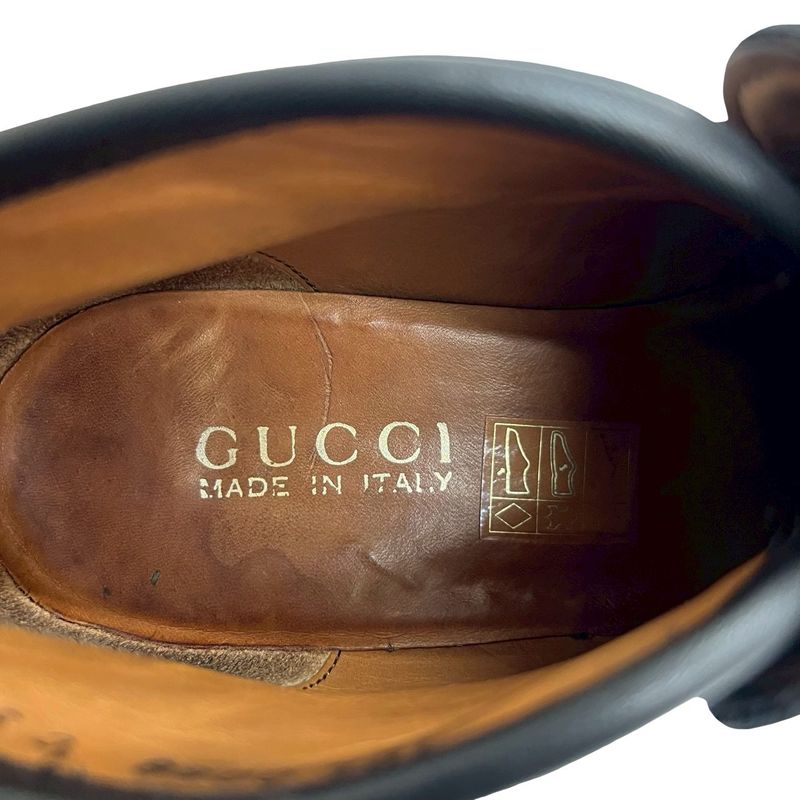 Gucci Horsebit Hardware Leather Genuine Leather Short Boots Shoes 35 1 2 Size