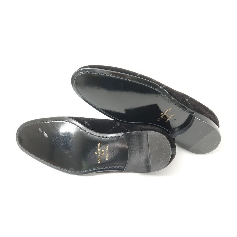 Louis Vuitton Auteuil Loafers 5.5 Velour Slip Ons