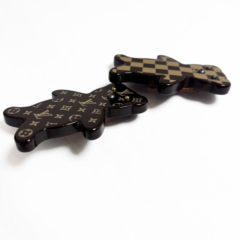 Louis Vuitton Teddy Bear Brooch Monogram Damier Brown Broche Nunure Limited