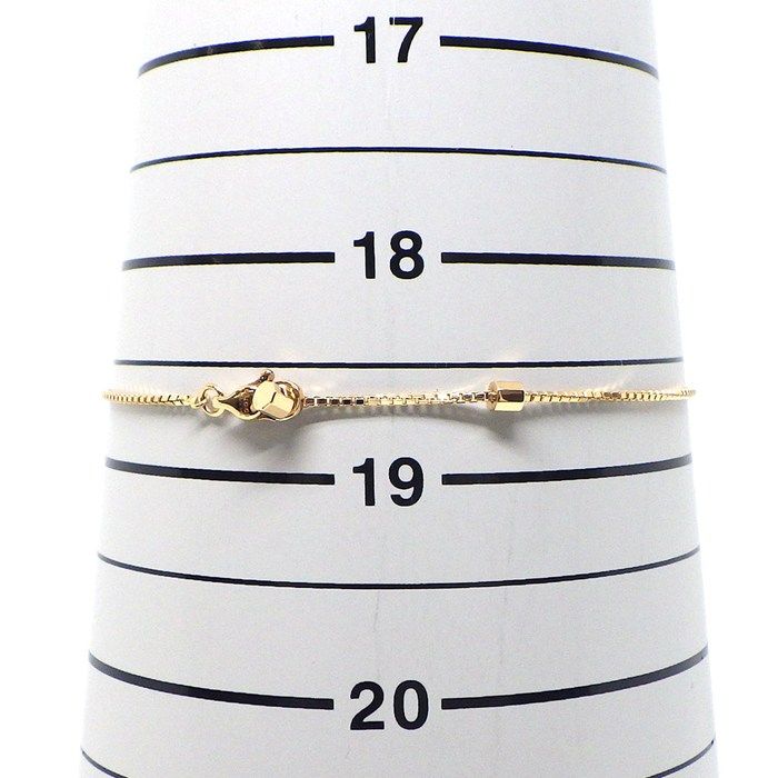 GUCCI Bracelet Link To Love Logo Bar Venetian Chain 18K Pink Gold 16