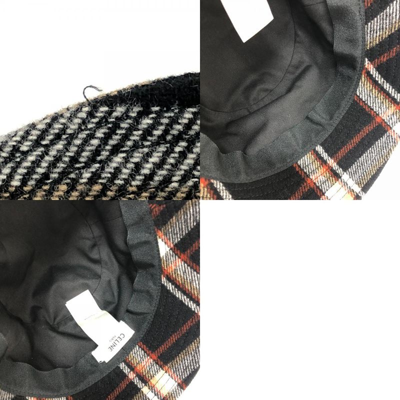 CELINE Hat Logo Check 2au5b231l Wool Multicolor