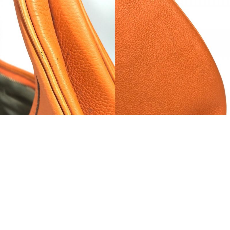 HERMES Shoulder Bag Gao Leather Orange