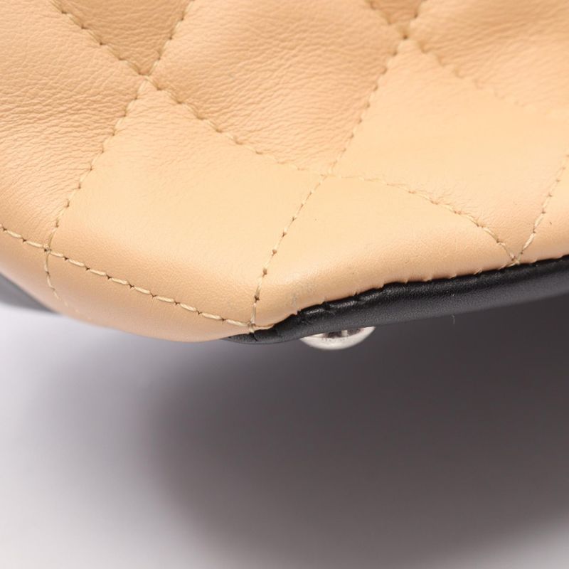 CHANEL Tote Bag Cambon Line Medium Beige Black Leather Cambon Medium Tote