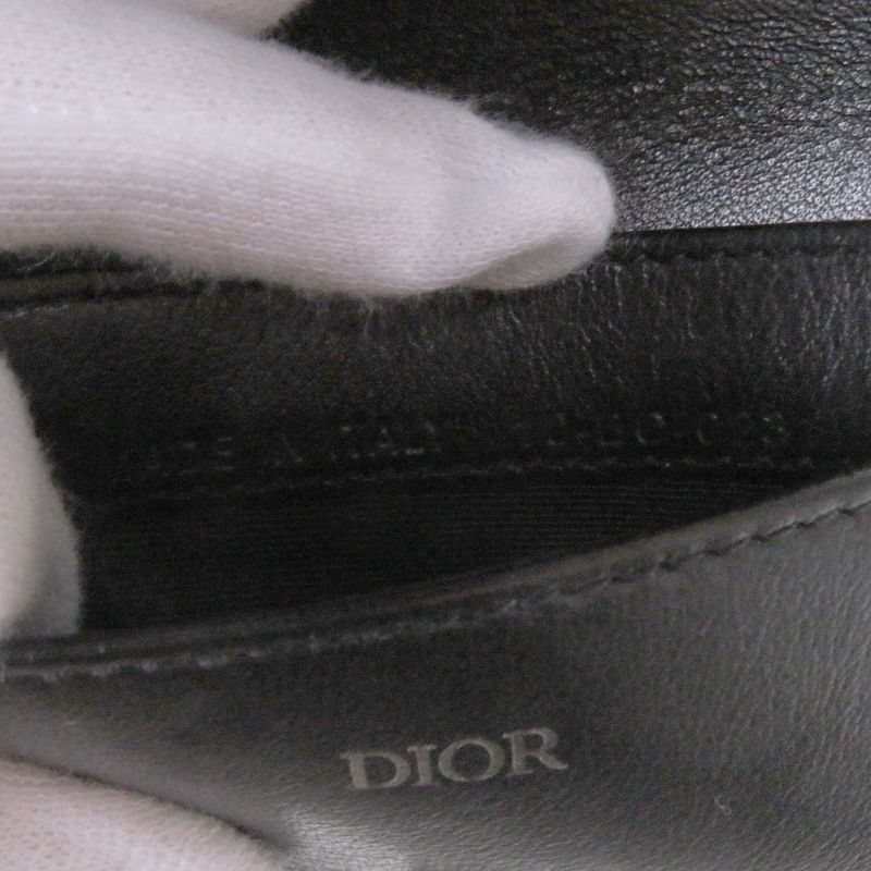 DIOR Homme Canvas Leather Oblique Shoulder Strap Nano Pouch Beige Navy With
