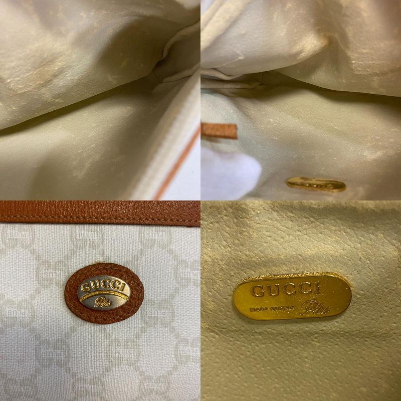 GUCCI Clutch Bag Pouch Old GUCCI Second Bag White Ladies