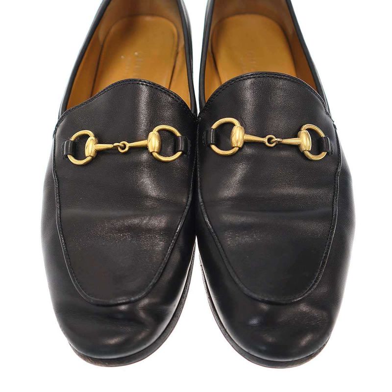 GUCCI Jordan Horsebit Loafers 404069 Black 37 1 2