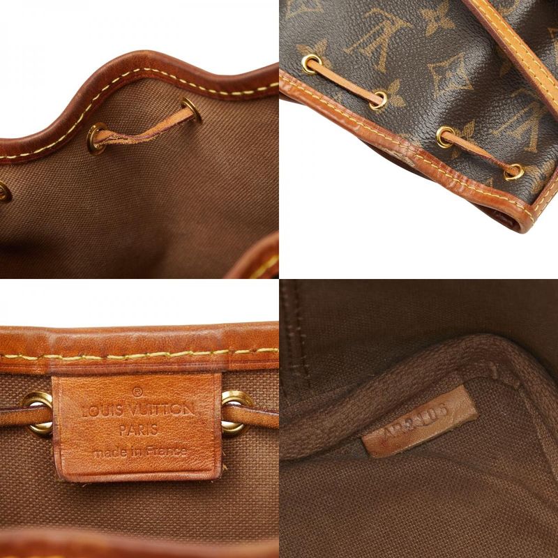 Louis Vuitton Monogram Nano Noe Crossbody Mini Shoulder Bag Drawstring M41346