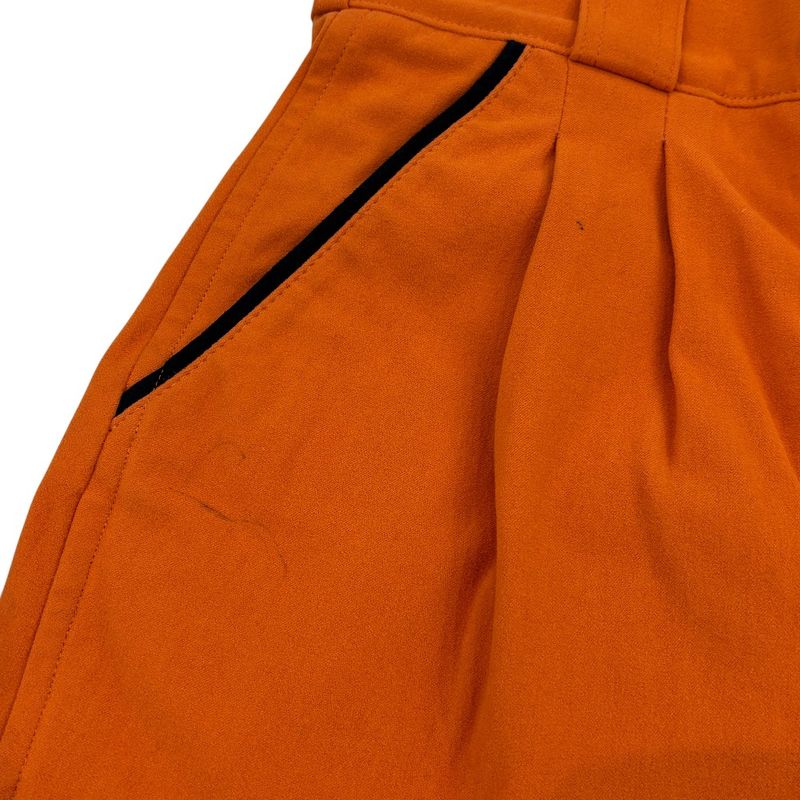 90's HERMES Vintage Two-tuck Serie Button Tankard Pants 44 Orange Navy