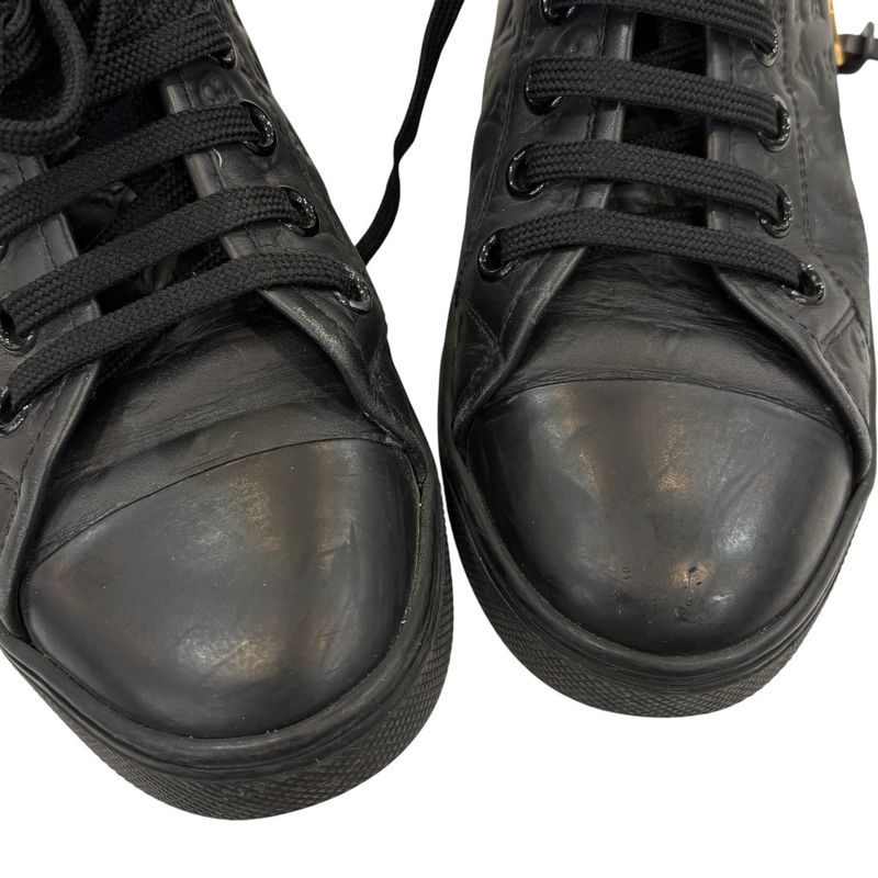 Louis Vuitton Monogram Empreinte Side Zip High Cut Sneakers Size 37 Approximatel
