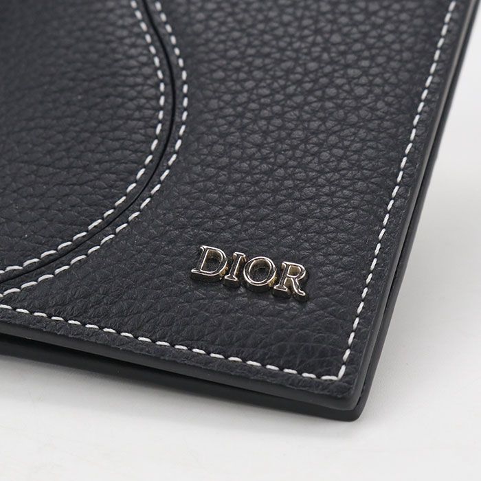 DIOR Bifold Card Holder Saddle 2adch16 Card Scarf Men's