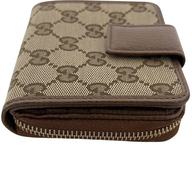 Gucci Bifold Wallet Beige Brown GG Canvas