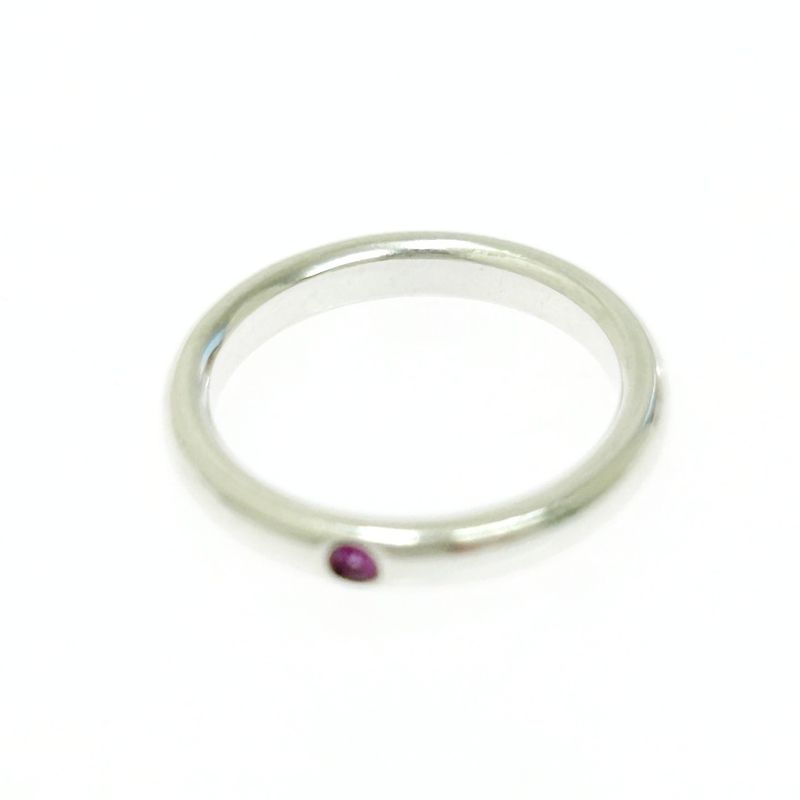 Tiffany & Co Tiffany & Co Silver Stacking Band 1P Ring 2.5g Pink 925 Engraved
