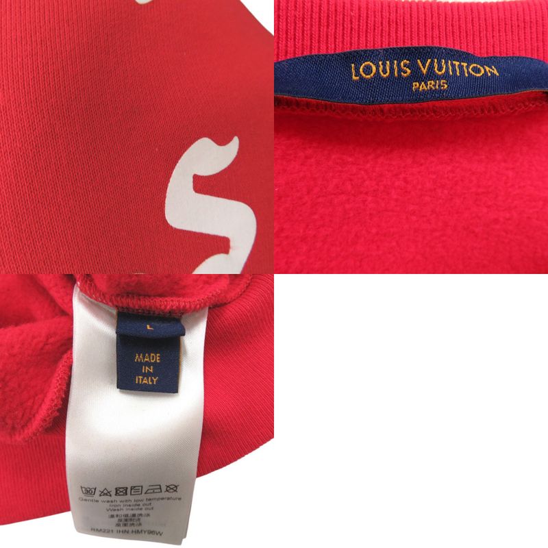 Louis Vuitton Rockers Print Crew-neck Sweatshirt Rm221 IHN Hmy96w Cotton Red LV
