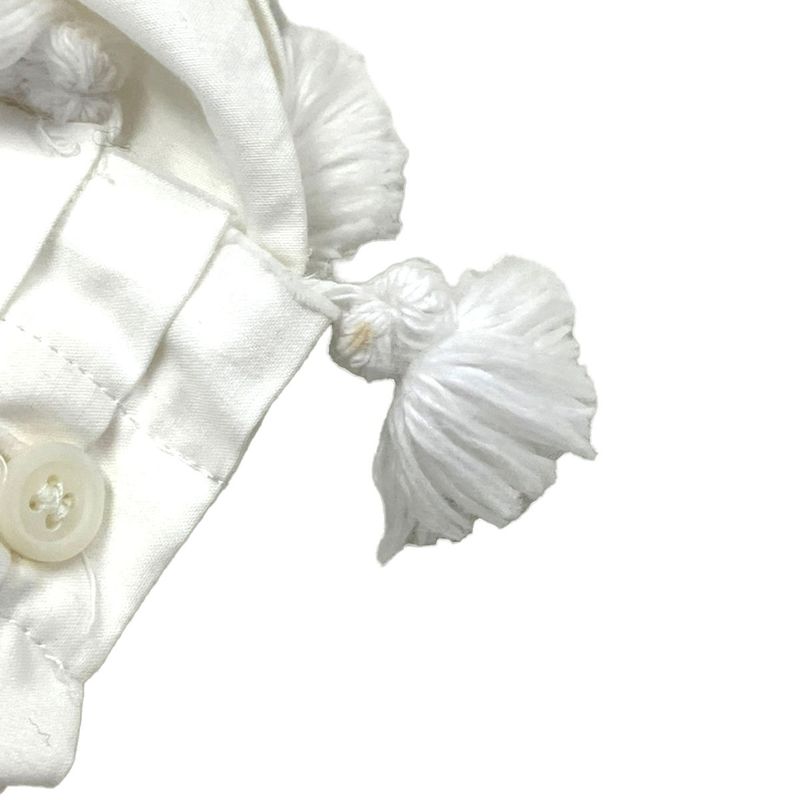 LOEWE Tassel Fringe Band Collar-shirt S2199082gh White 42