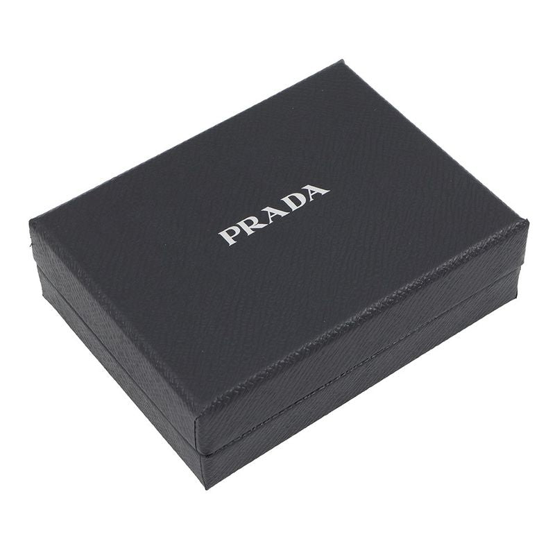 Prada Trifold Wallet Logo Leather White