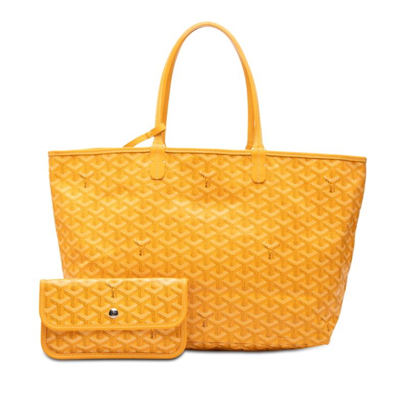 Goyard Saint Louis PM Tote Bag Shoulder Bag Yellow PVC Leather Women's Goyard