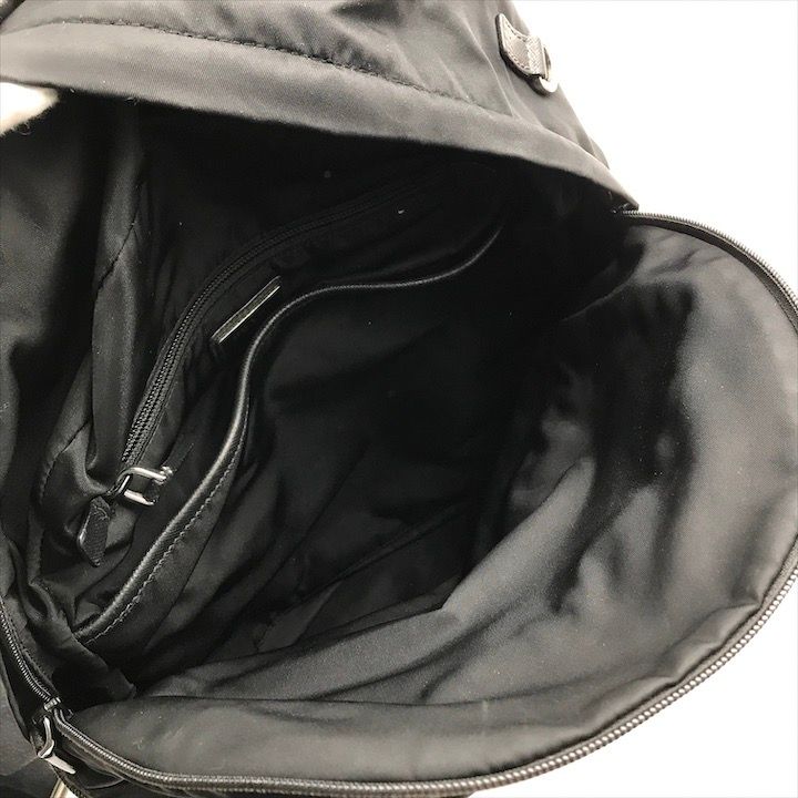 Prada Nylon Tessuto Triangle Logo Backpack Black