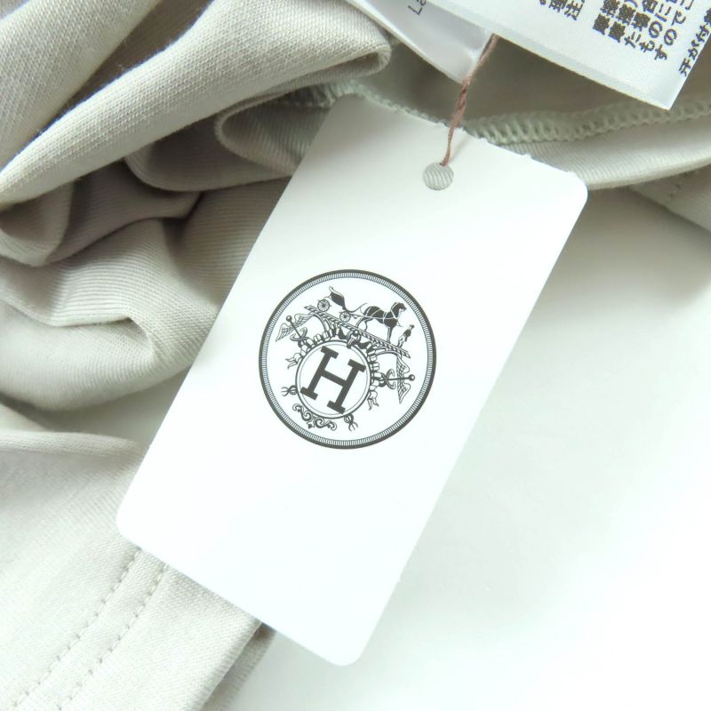 HERMES-fit 100% Wool Gris Carrier With Serie Button Half ZIP Cut And Sew M Made