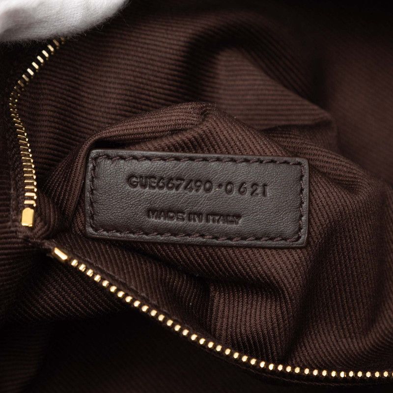 Saint Laurent Monogram Brown PVC Leather Women's Saint Laurent