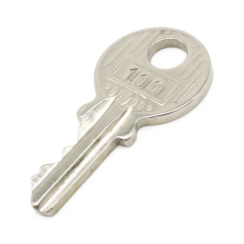 HERMES Cadena Padlock No.100 Key With Key Metal Silver