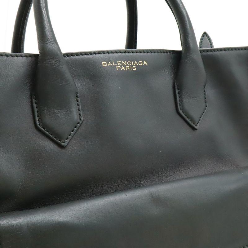 BALENCIAGA Padlock All Afternoon Handbag 2WAY Shoulder Bag Crossbody Leather
