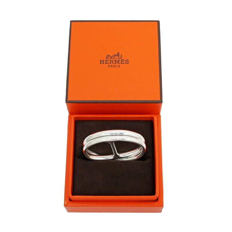 HERMES Chaine D'ancre Punk Double Ring Size 53 Ag925 Silver - Men's