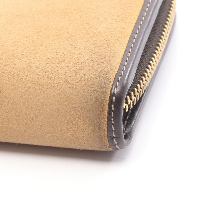 LOEWE Round Long Wallet Anagram Light Brown Leather Anagram Round Long Wallet