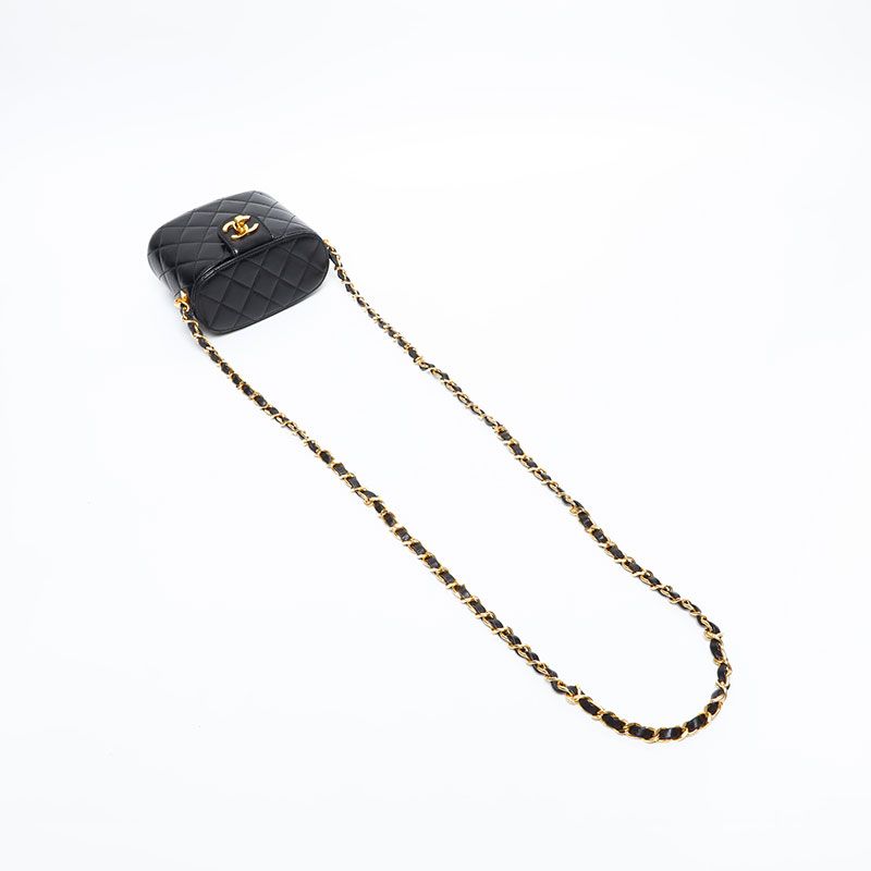 Chanel Shoulder Bag Lambskin Chain Vanity