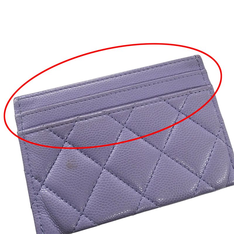 Chanel Card Case Matelasse Women's Brand Business Card Holder Pass Case Caviar