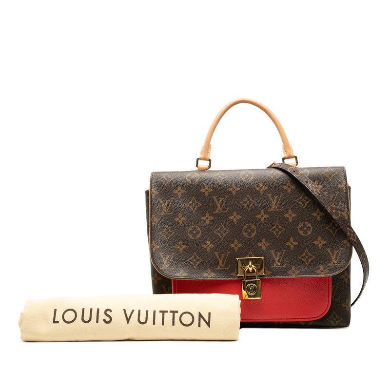 Louis Vuitton Monogram Marignan Handbag Shoulder Bag 2WAY M44286 Brown Coquelico