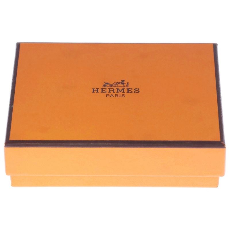 Hermes Symbol Pair Necklace Pendant Light Blue Silver Hardware