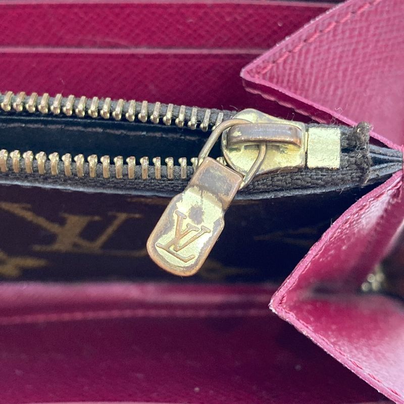Louis Vuitton Monogram Portefeuille Clemence Long Wallet Brown