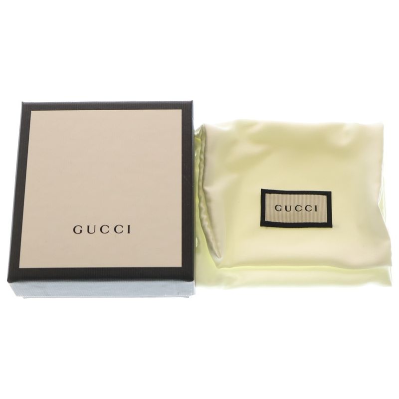 Gucci GG Marmont Logo Plate Leather Coin Case Gold Black