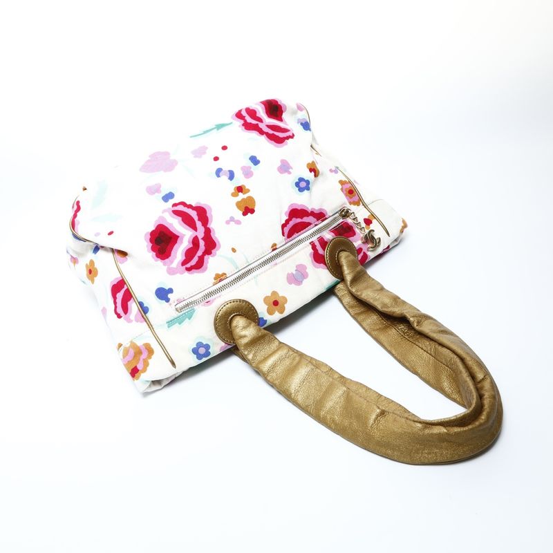 Chanel Tote Canvas Floral Pattern