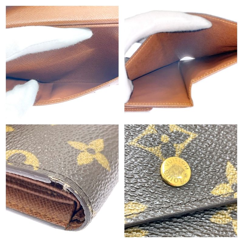 Louis Vuitton Monogram Porte Tresor Etui Papiers Brown